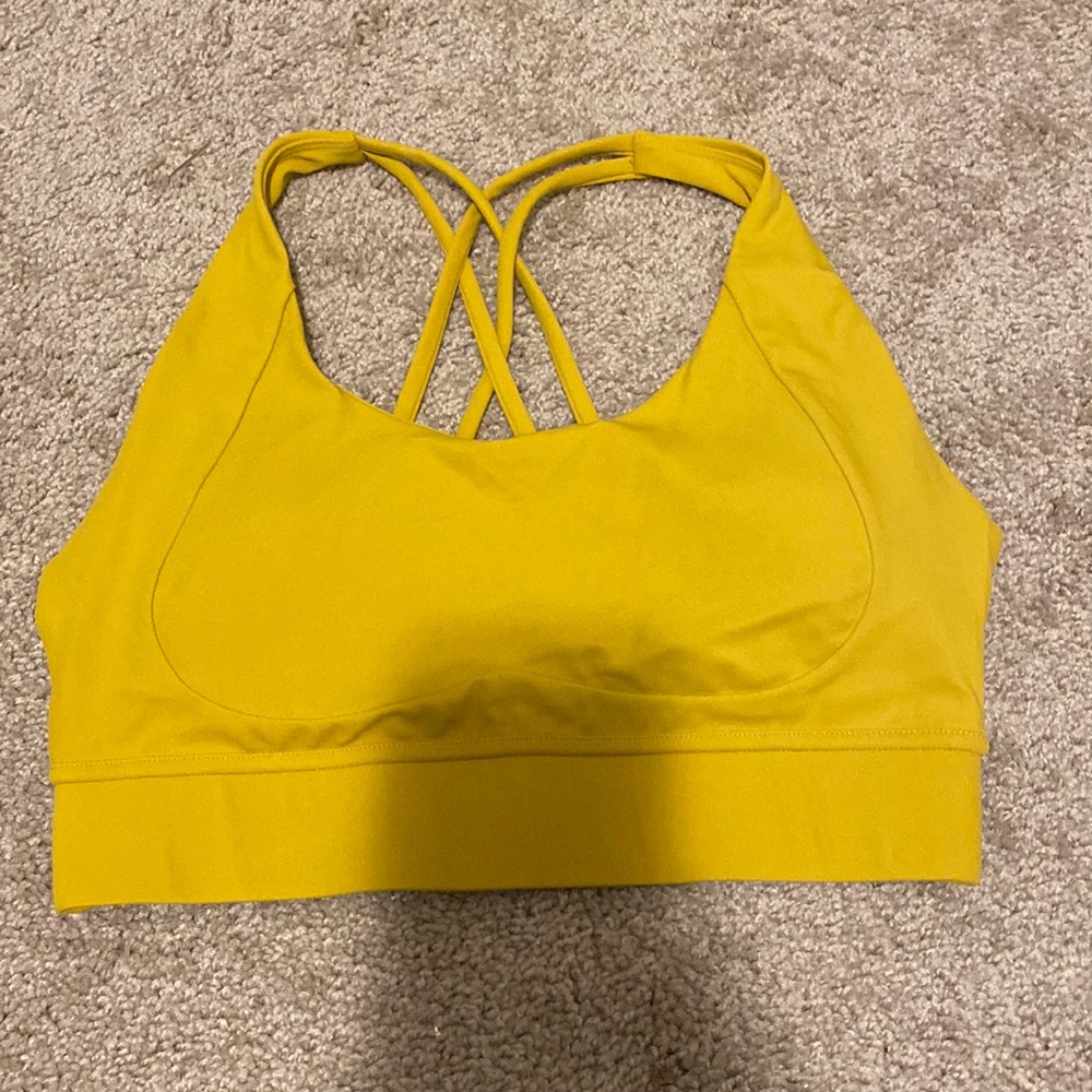 Womens yellow sports bra